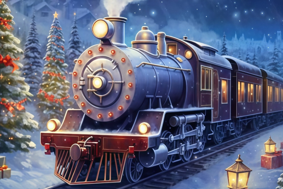 Сказочный поезд Путешествие в Рождество