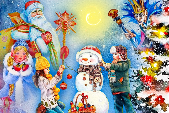 Новогоднее театрализованное представление "Приключение Маши и Вити"